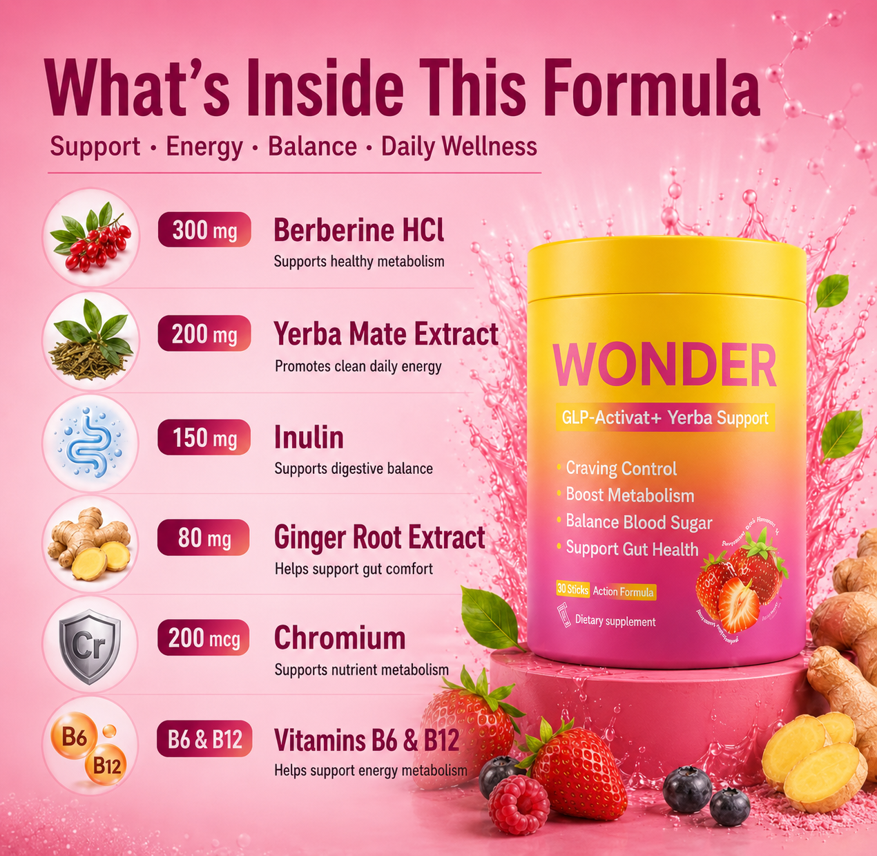 Wonder: Metabolic Mix | Stop Cravings & Crush Fatigue Fast (Natural GLP-1 Burn Formula)