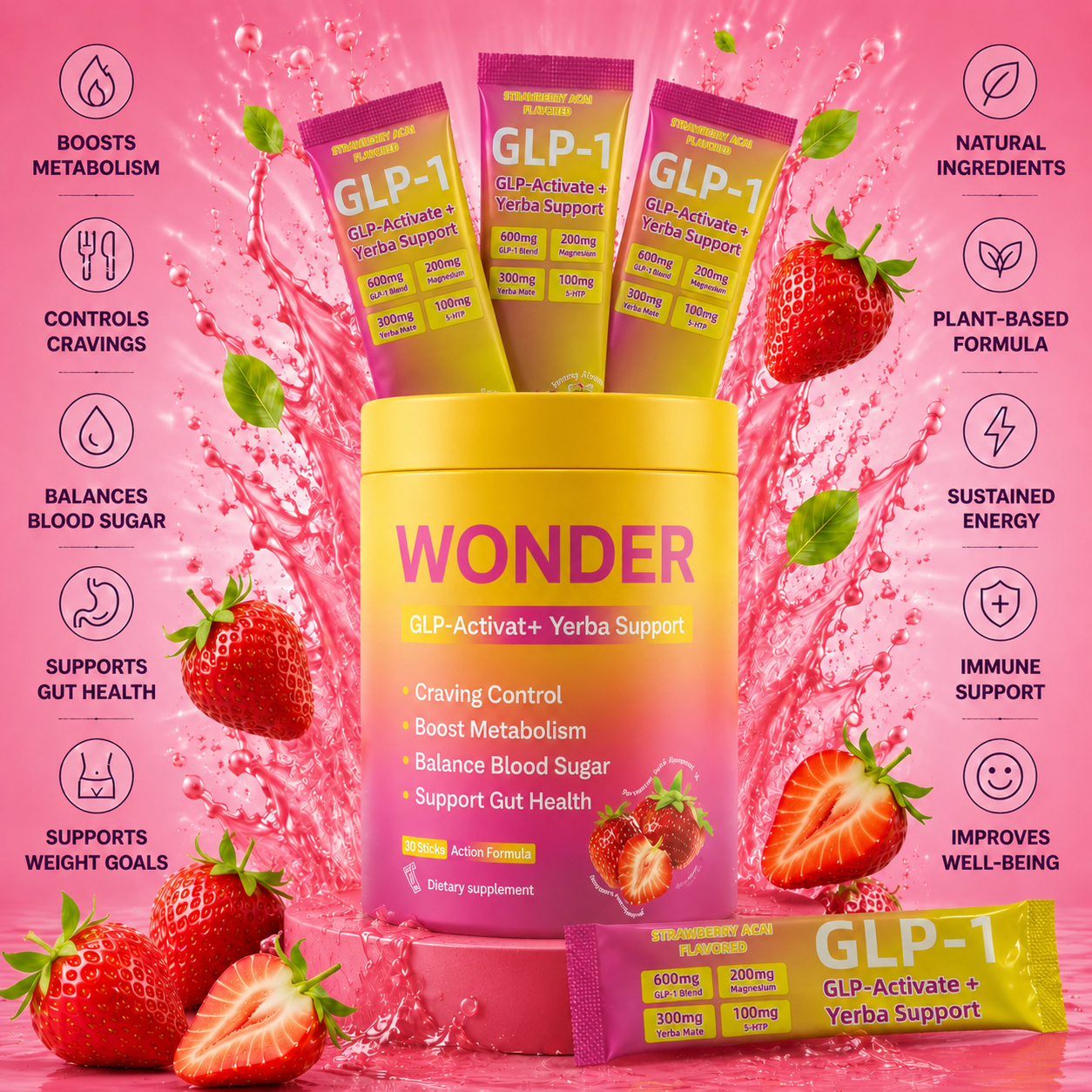 Wonder: Metabolic Mix | Stop Cravings & Crush Fatigue Fast (Natural GLP-1 Burn Formula)